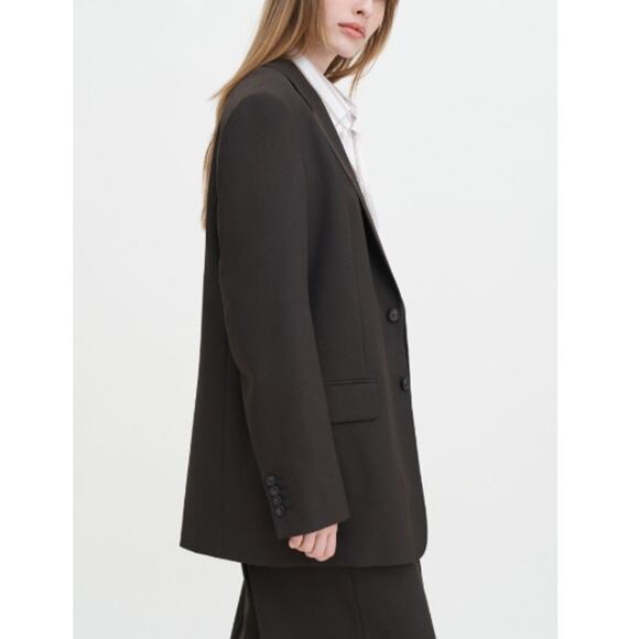 FILIPPA K Women's Dark Chocolate Davina Oversized Blazer Size 40 | Large - Picture 9 of 10